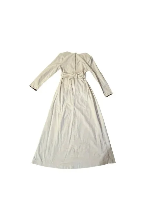 Vintage Prairie Maxi Dress Used Womens Small Cream Brown Boho - Picture 4 of 16